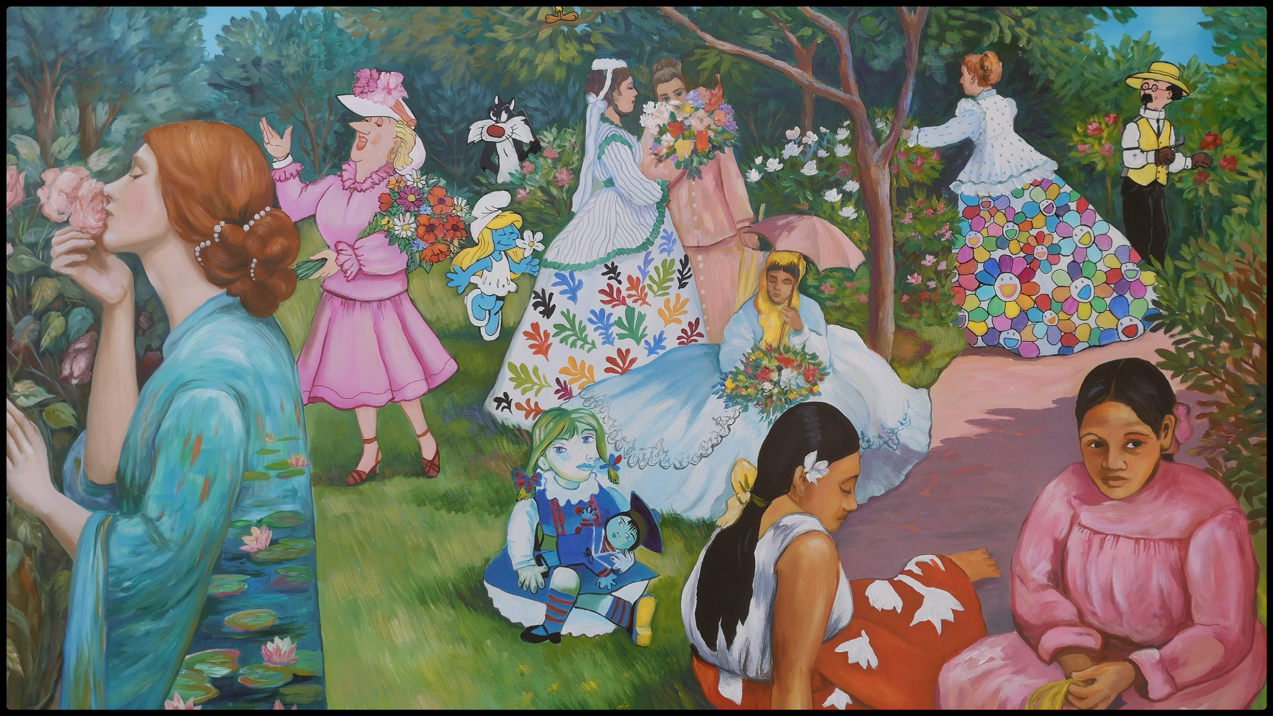 Peinture de Betty Wittwe, artiste exposée à la Galerie Maner, Pont-Aven
