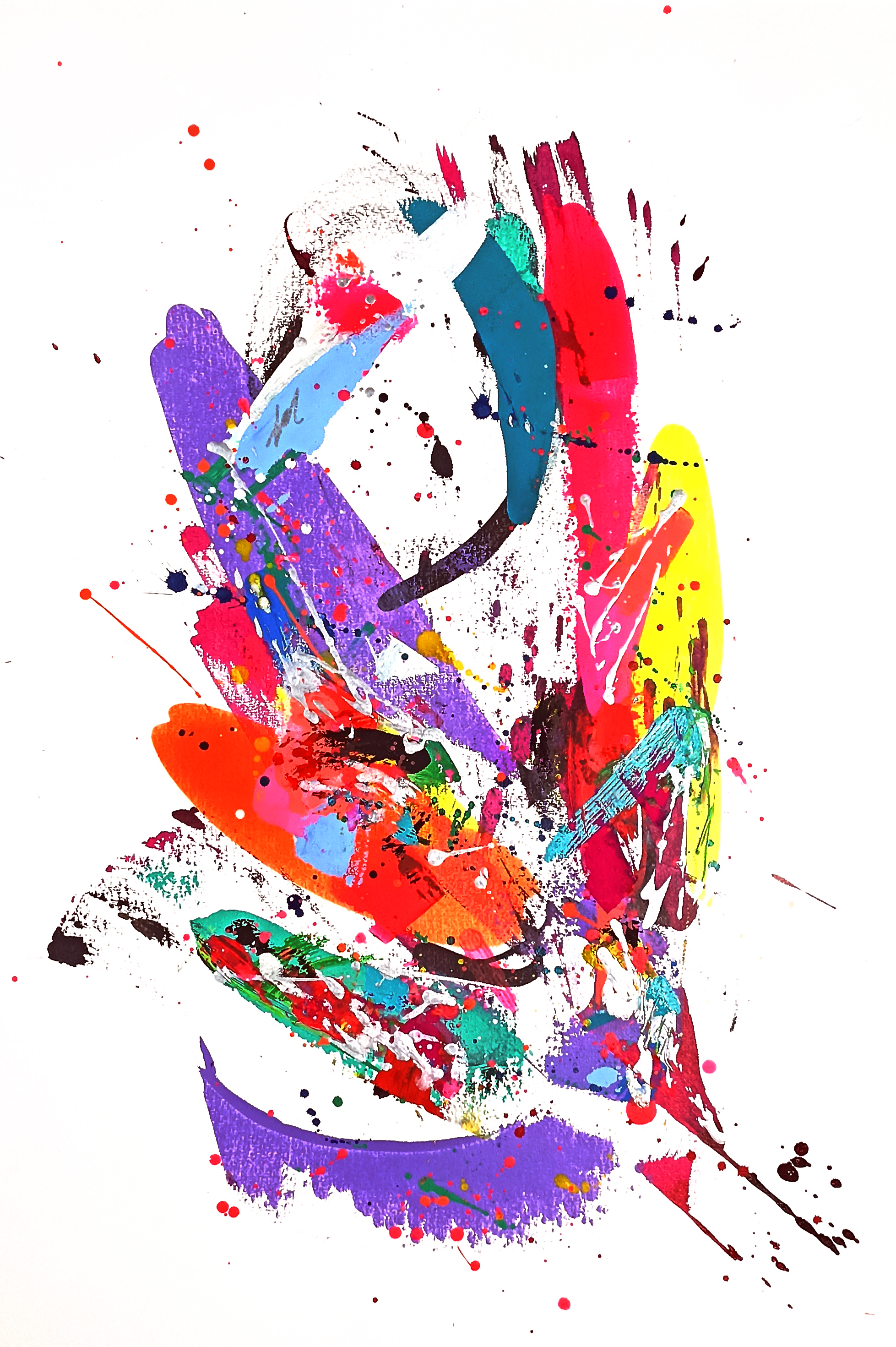 Cosmic Desire B, technique mixte sur papier de Stephanie Mackenzie — Galerie Maner, Pont-Aven