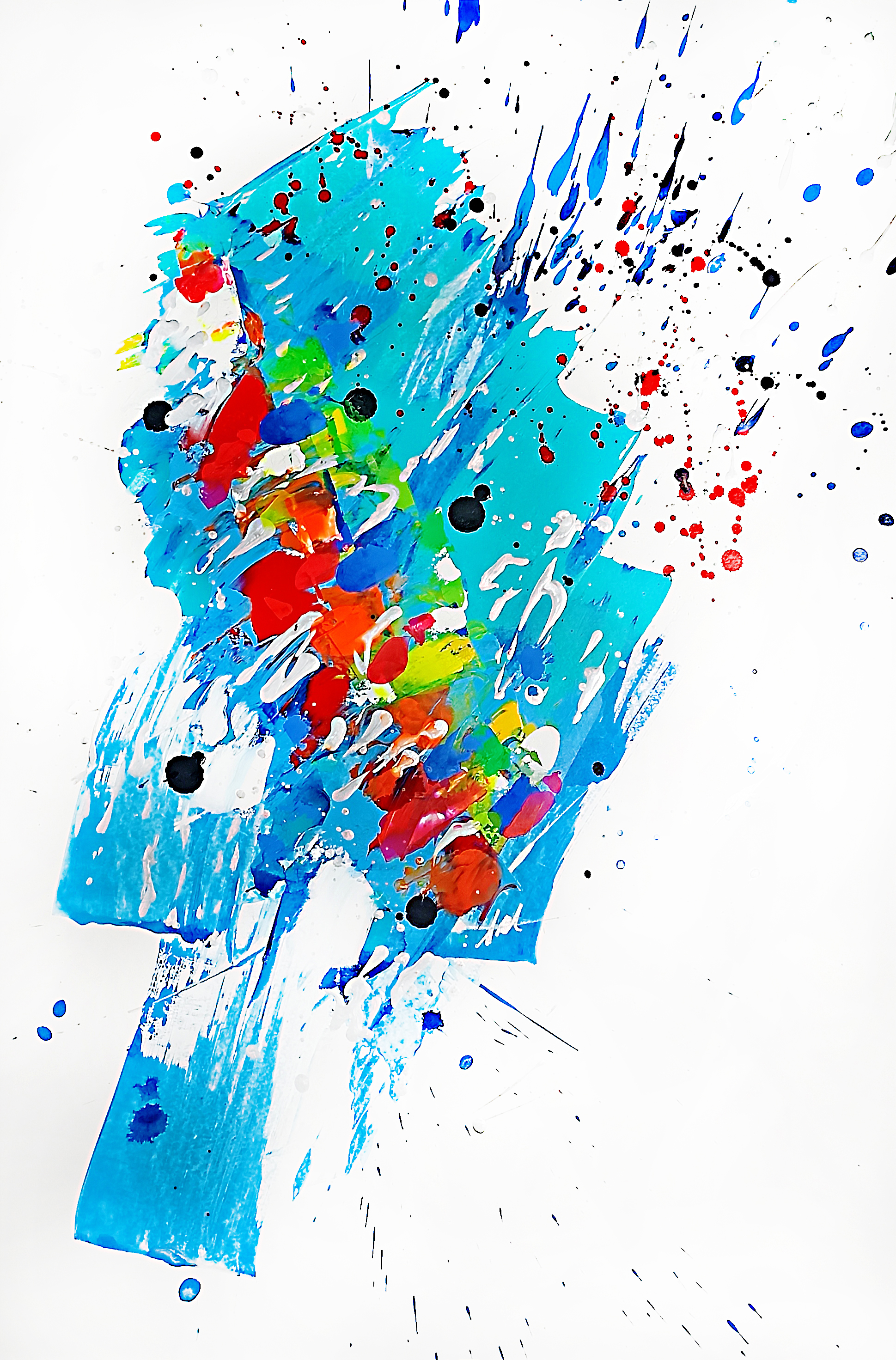 Electronic Flare, technique mixte sur papier de Stephanie Mackenzie — Galerie Maner, Pont-Aven