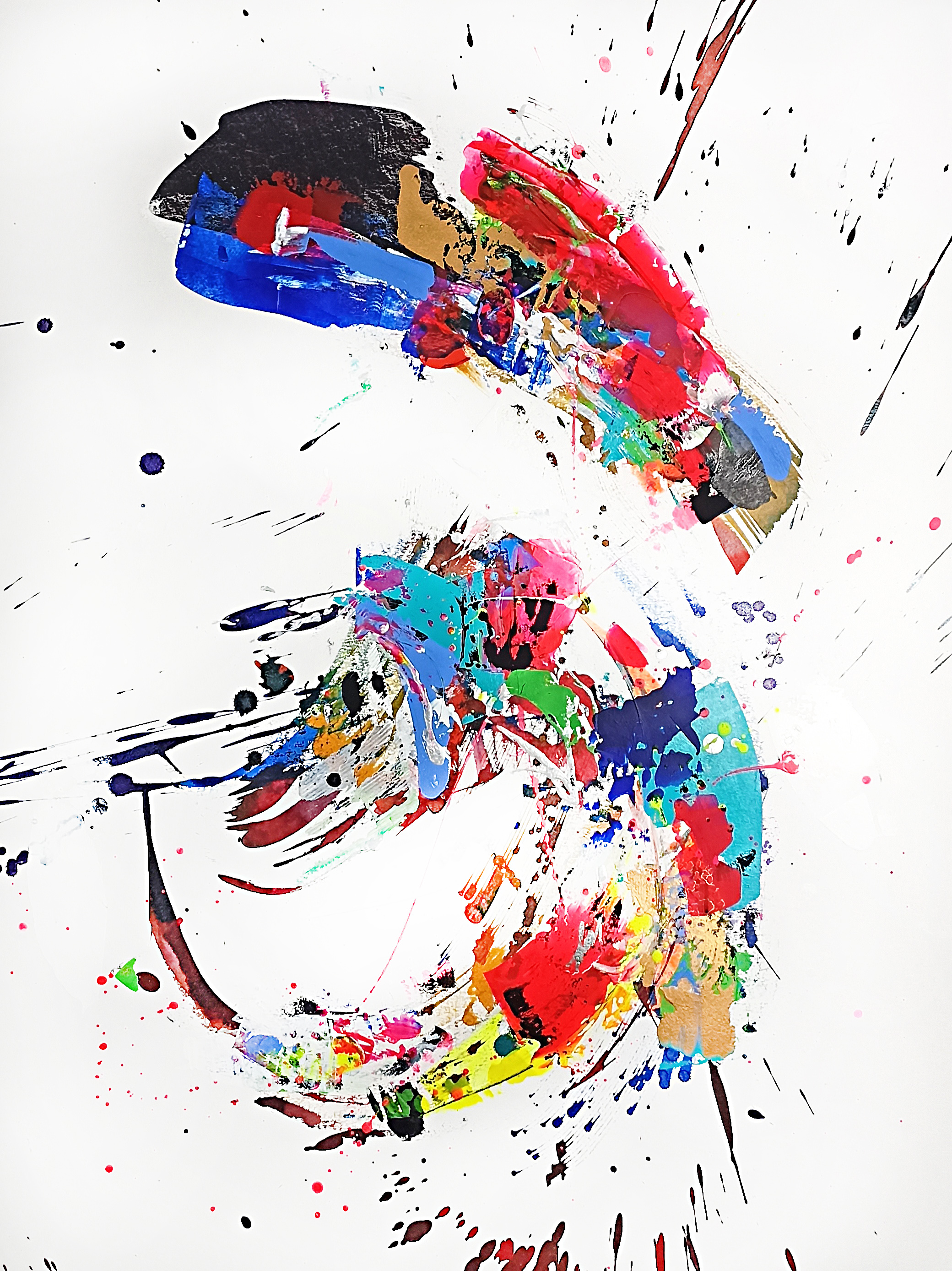 Encoded Stimuli B, technique mixte sur papier de Stephanie Mackenzie — Galerie Maner, Pont-Aven