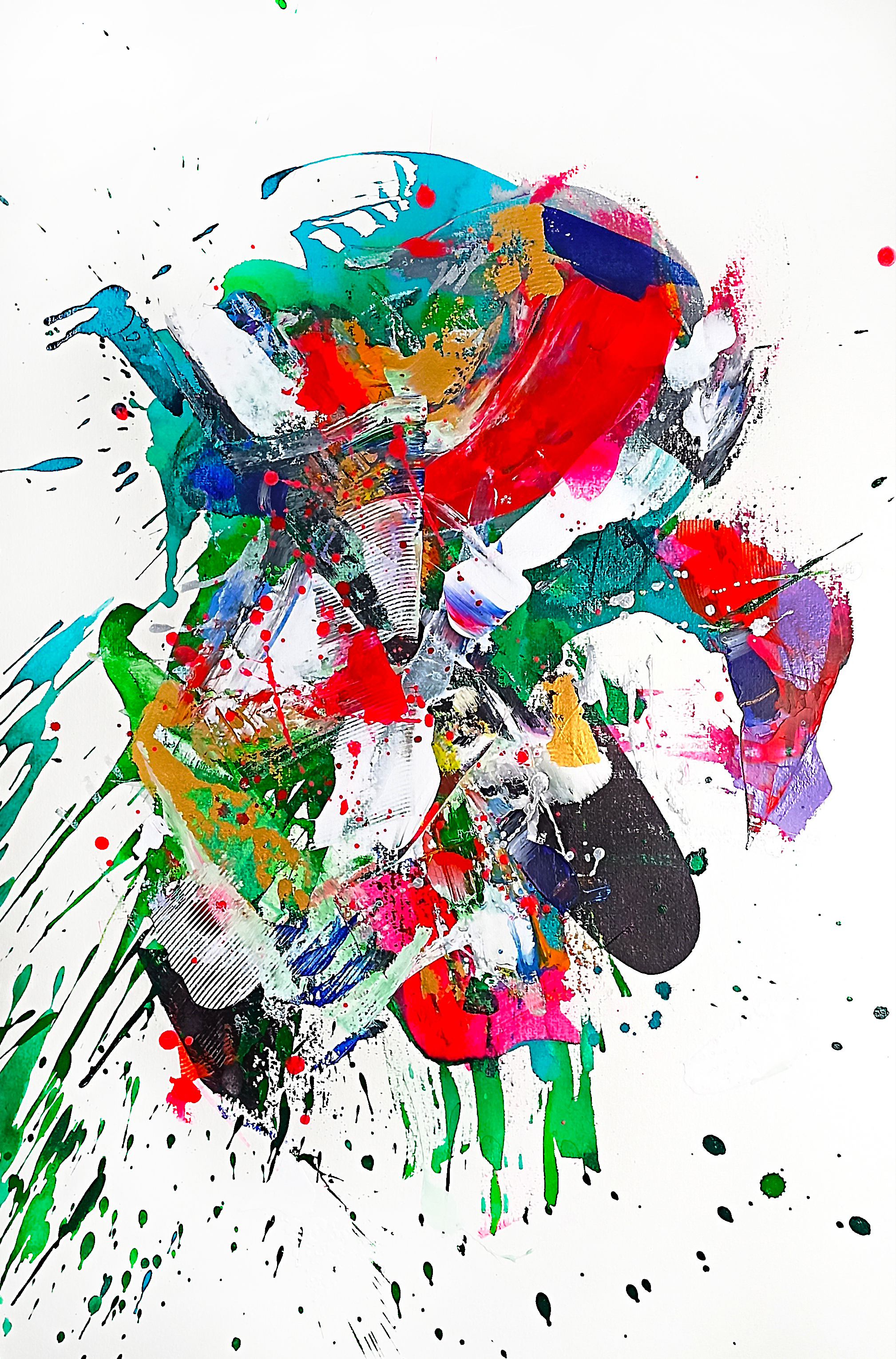 Enveloped Signal, technique mixte sur papier de Stephanie Mackenzie — Galerie Maner, Pont-Aven
