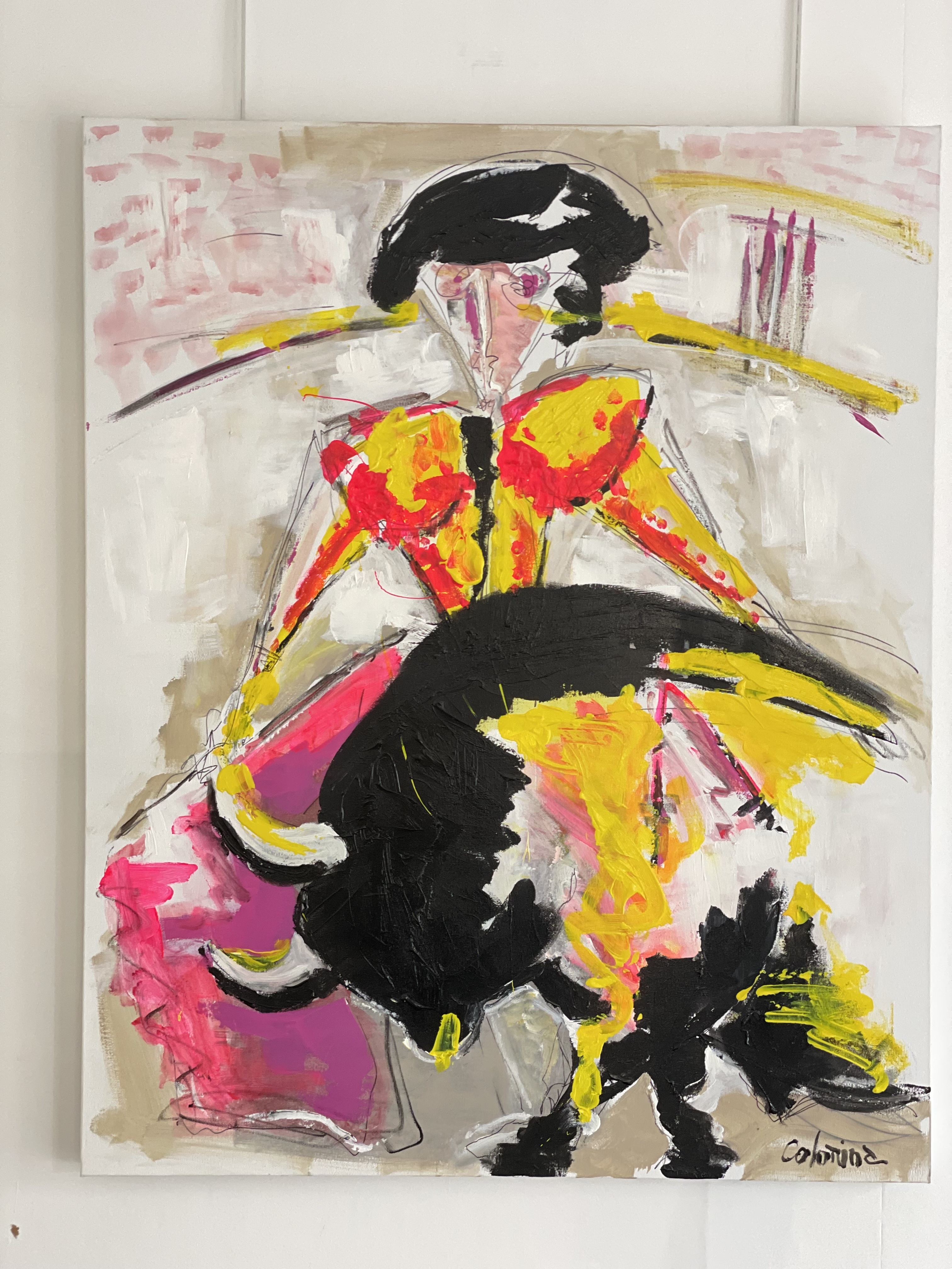 España, technique mixte sur toile de Jorge Colomina — Galerie Maner, Pont-Aven