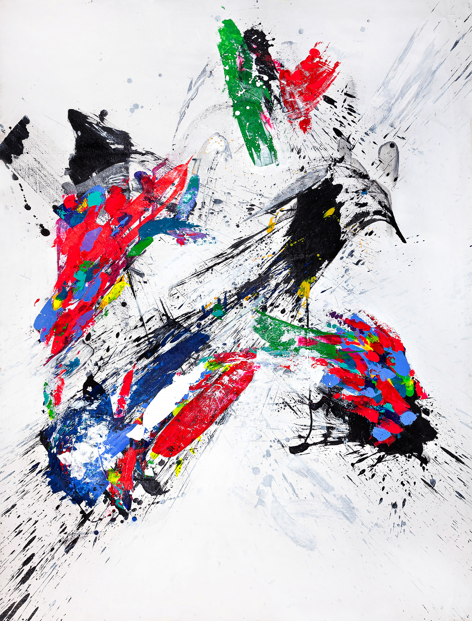 Extreme Transition, technique mixte sur toile de Stephanie Mackenzie — Galerie Maner, Pont-Aven