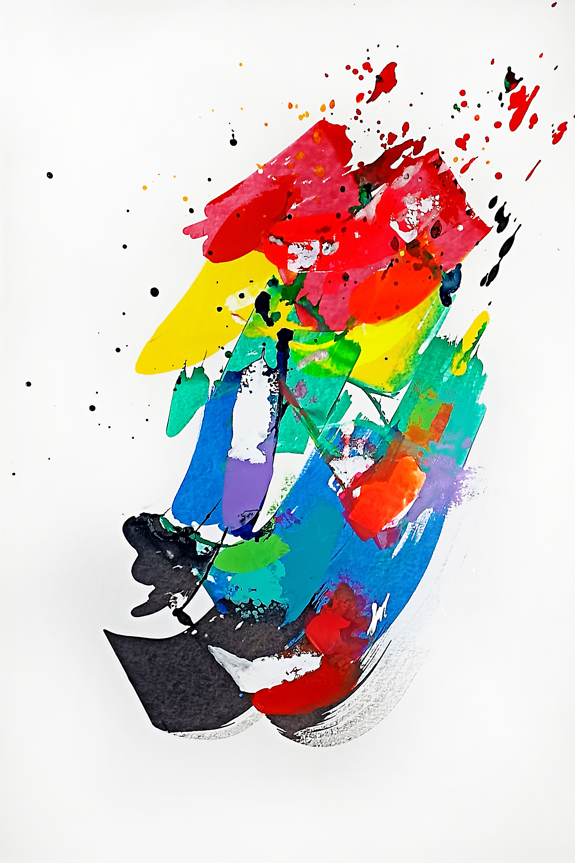 Fresh Elevation A, technique mixte sur papier de Stephanie Mackenzie — Galerie Maner, Pont-Aven