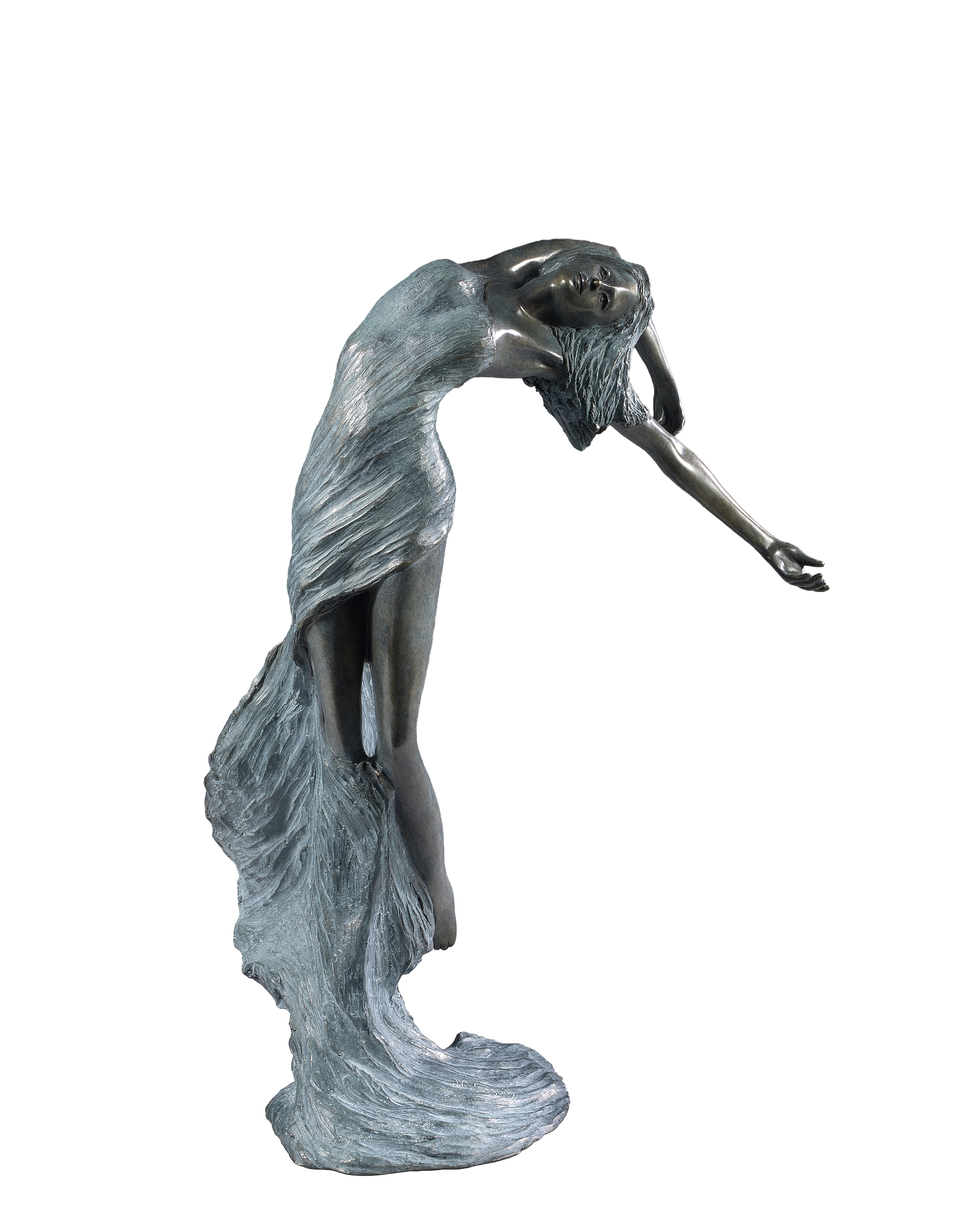 Lena, sculpture en bronze de Nathalie Seguin — Galerie Maner, Pont-Aven