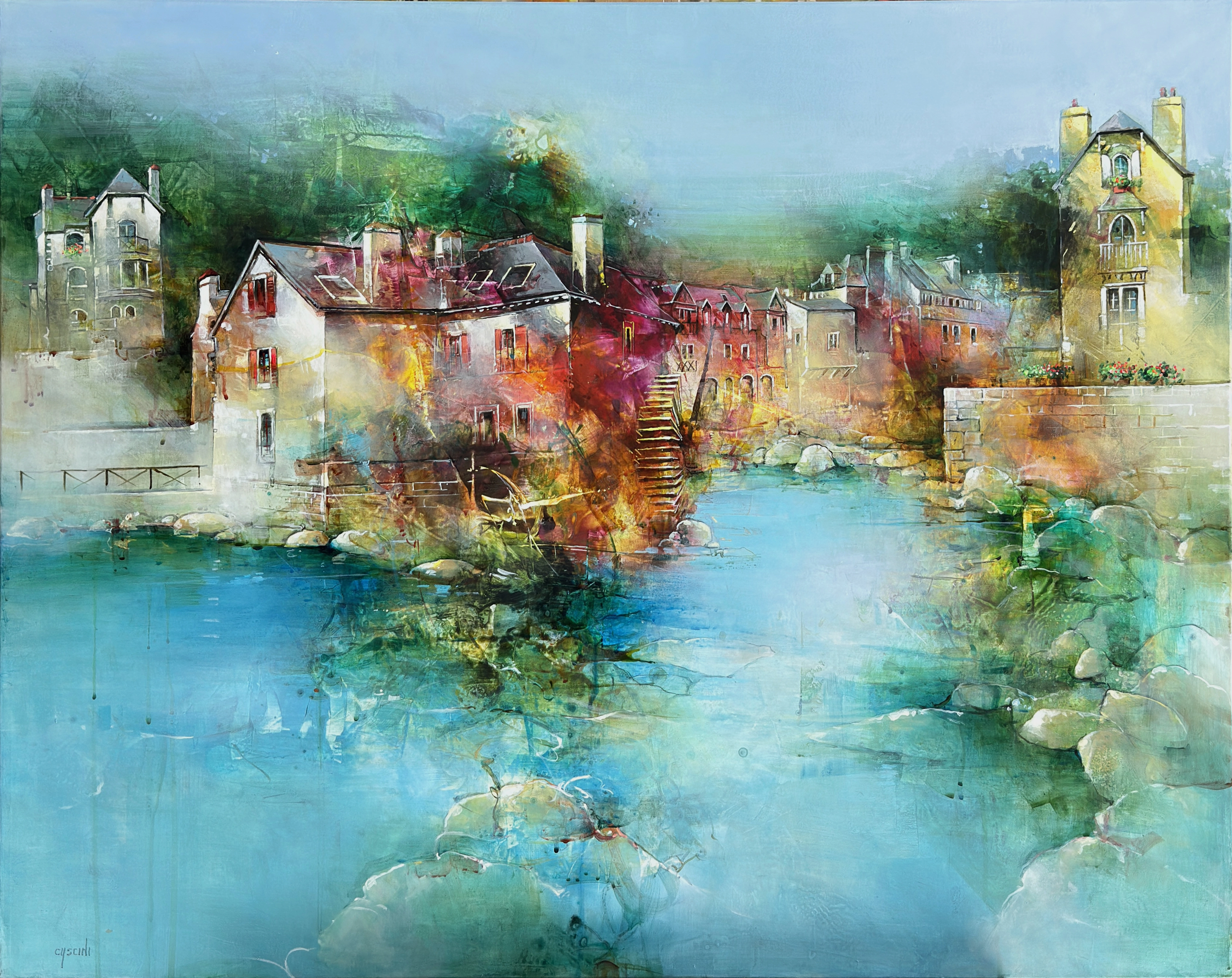 Mulino di Mare, huile sur toile de Nadia Cascini — Galerie Maner, Pont-Aven