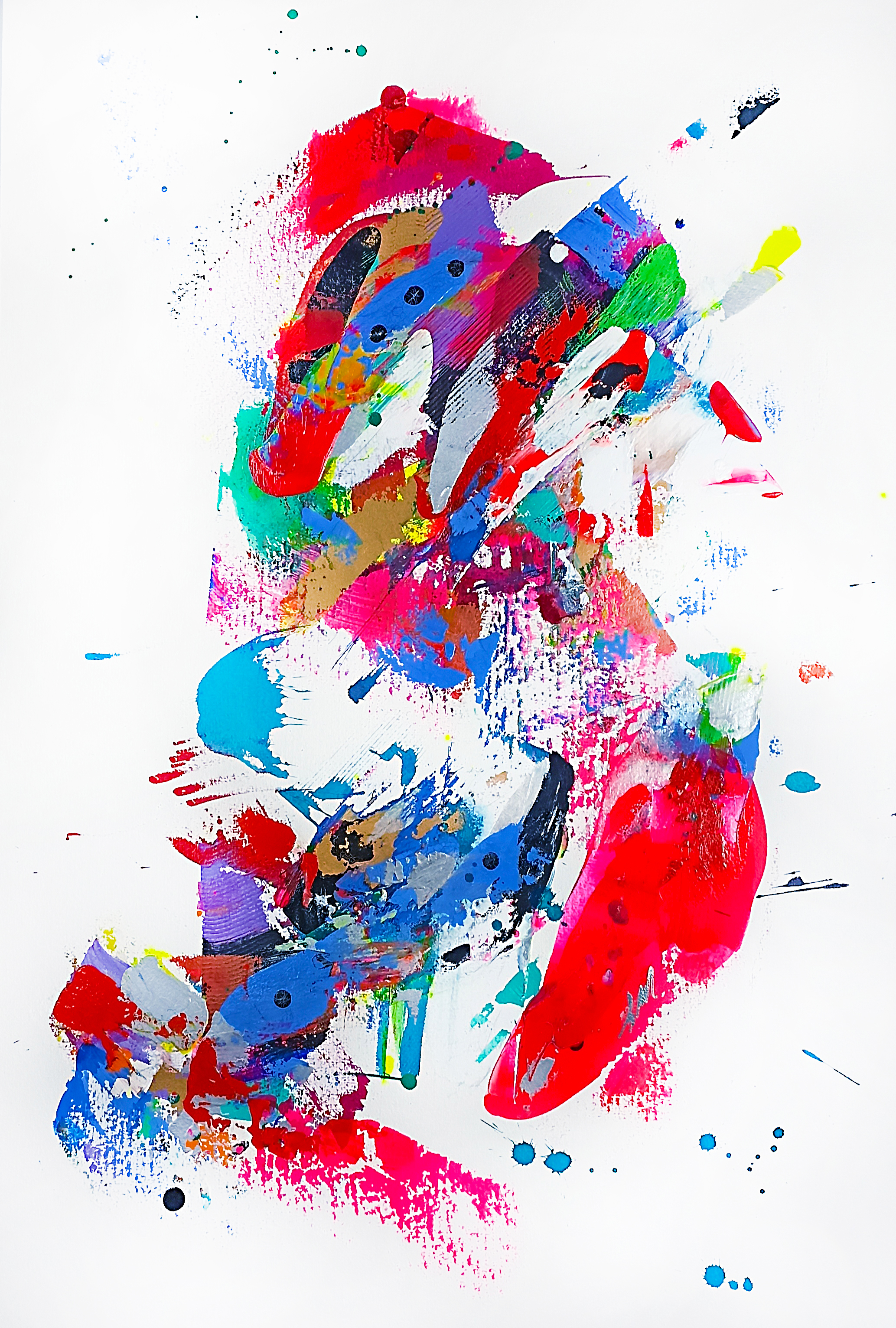 Magnetic Instinct, technique mixte sur papier de Stephanie Mackenzie — Galerie Maner, Pont-Aven