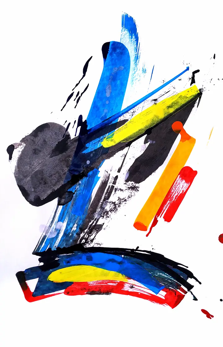 Trail Break A (Trilogy), technique mixte sur papier de Stephanie Mackenzie — Galerie Maner, Pont-Aven