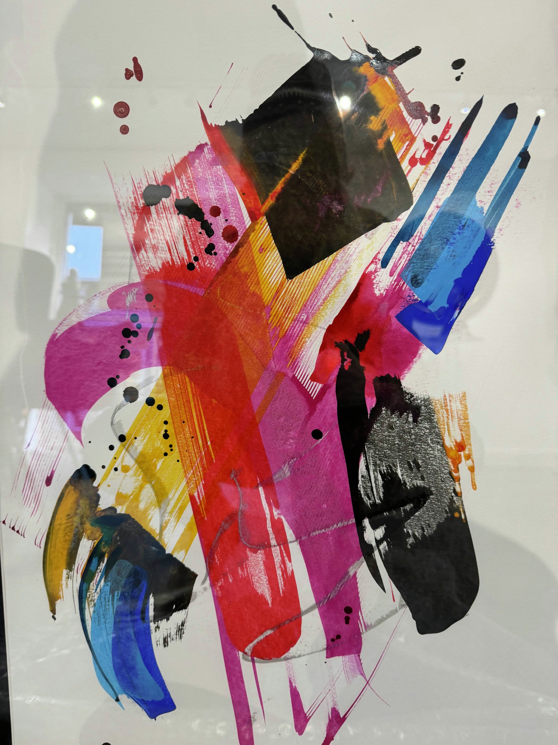 Exploded Pulse, technique mixte sur papier de Stephanie Mackenzie — Galerie Maner, Pont-Aven