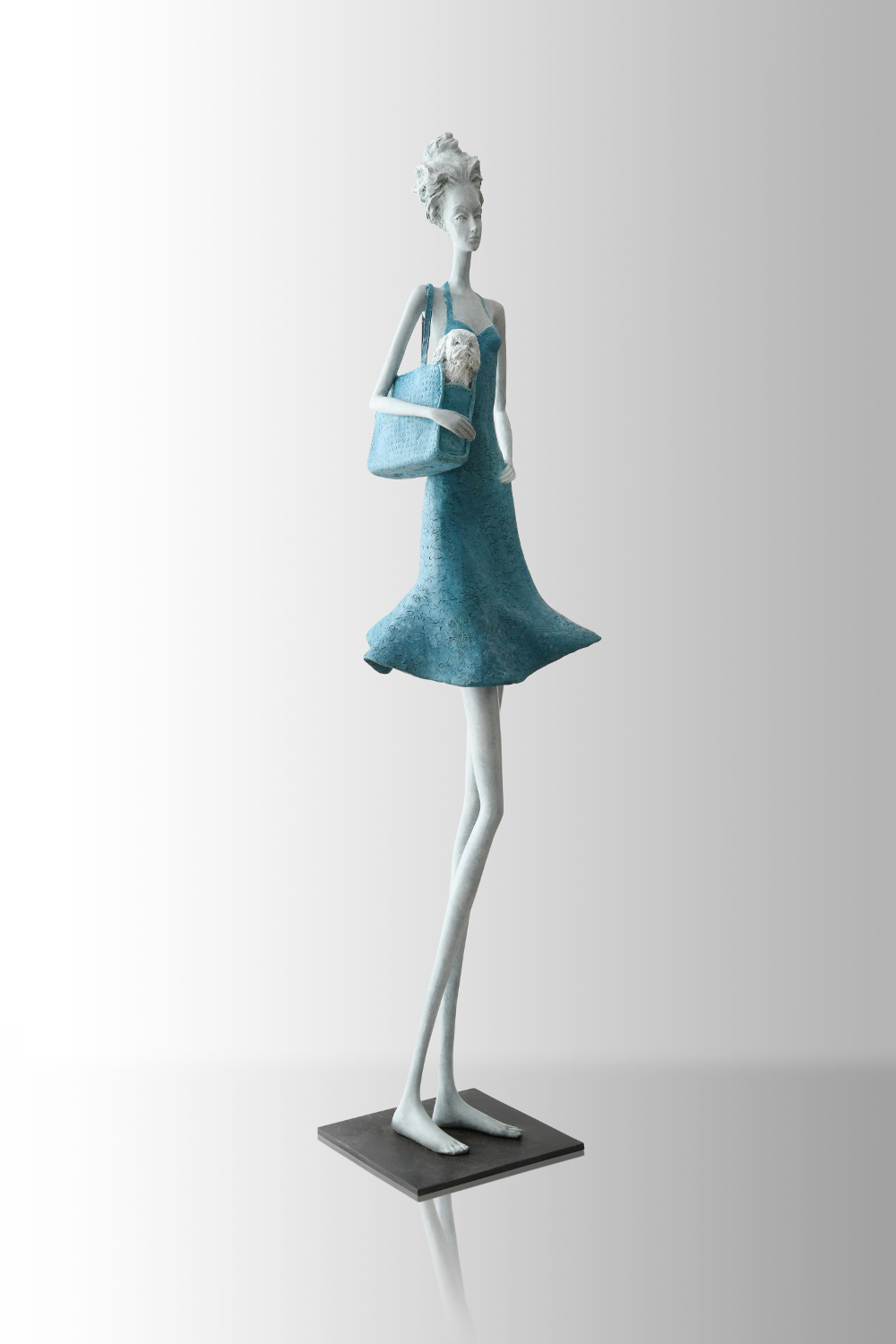 Fifth Avenue, sculpture en bronze d'Hedwige Leroux — Galerie Maner, Pont-Aven