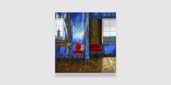 NEVEN Nathan Un soir à New-York Huile sur Toile 100x100 cm