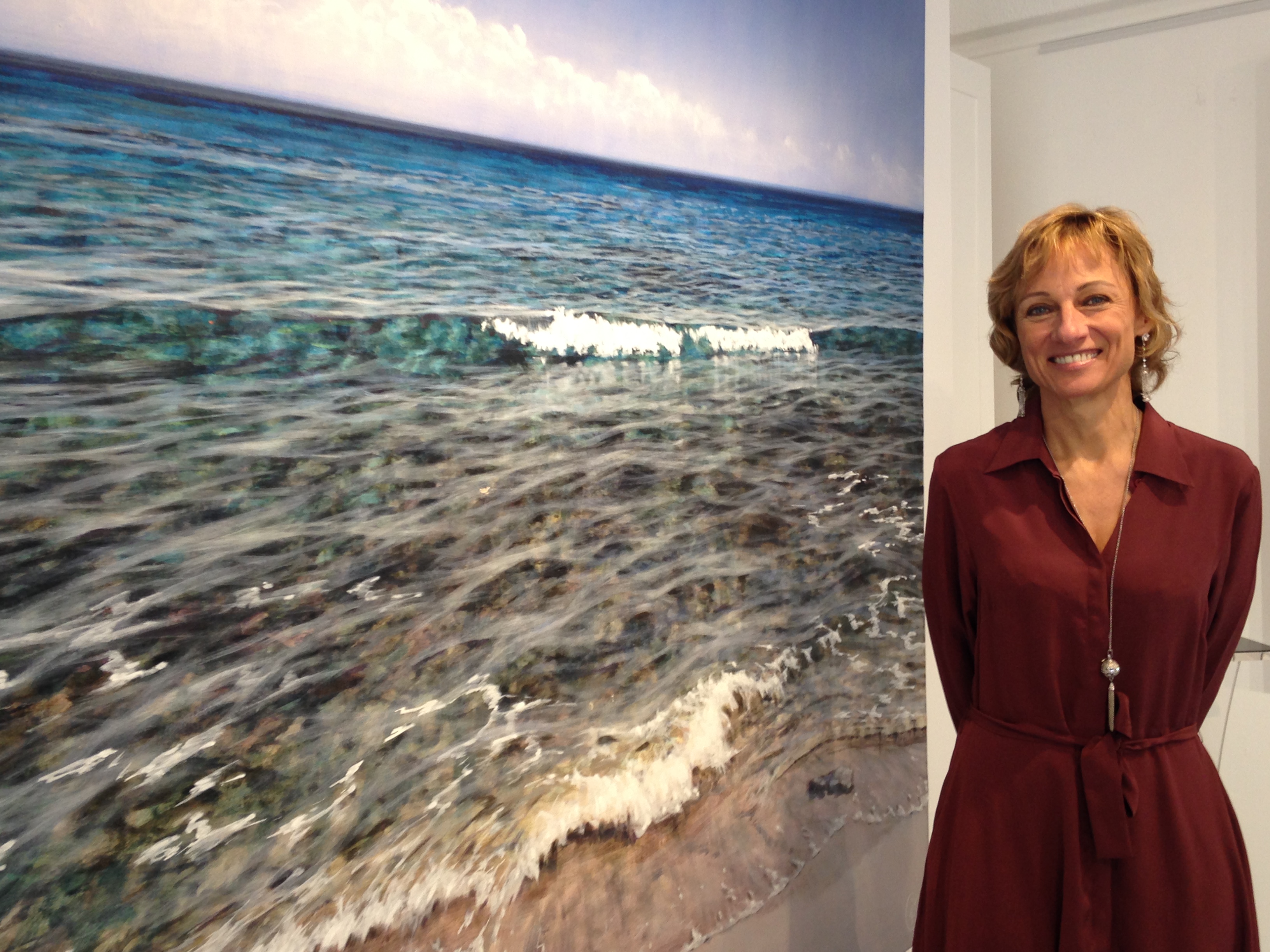 Eleonore Bernair à la galerie maner de pont aven peinture hyperréalisme seascape paysage maritime
