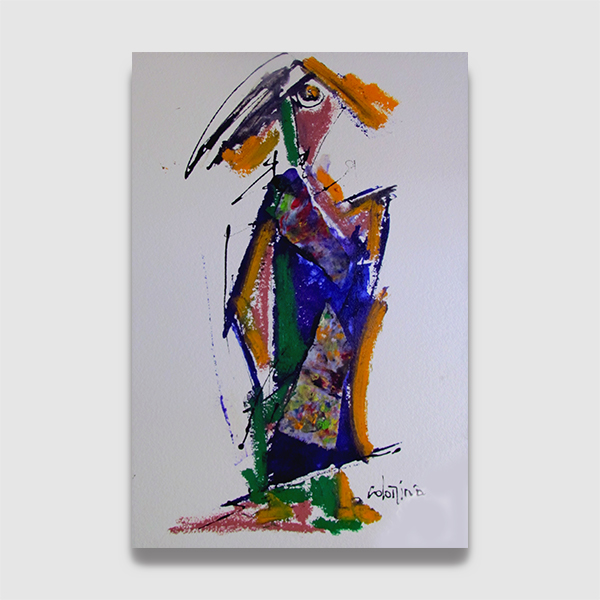 Jorge Colomina Technique mixte Magnifique peinture de Jorge colomina représentant un ou des visages selon l'angle. Peinture colorée et originale Exposition permanente à la Galerie Maner en Bretagne