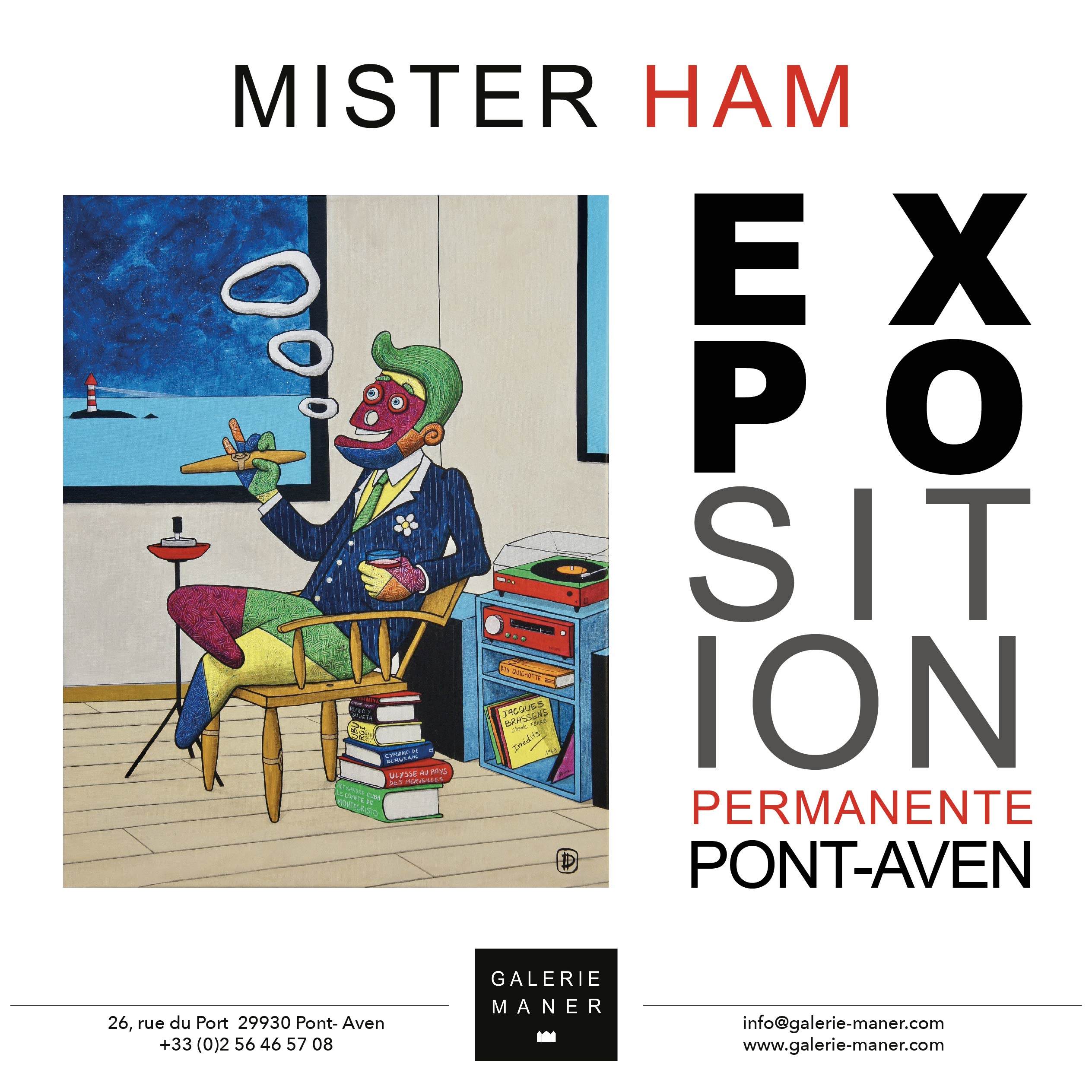 Vernissage Mister Ham Pont-Aven 2019 Monsieur B peinture illustration BD