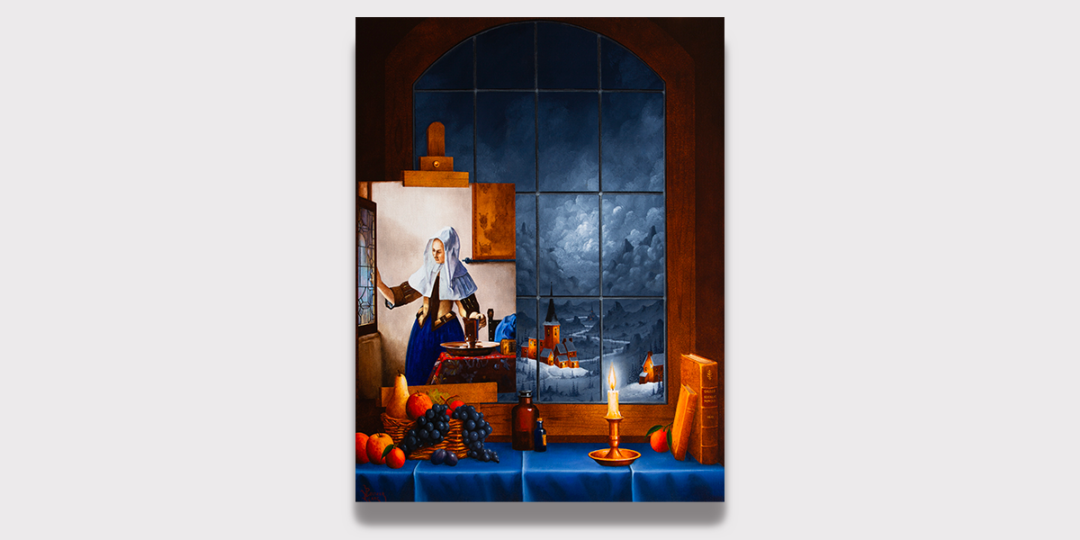 Hommage à Vermeer 55 x 45 cm PELTZER_
