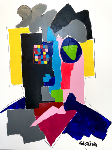 Photo de l'oeuvre l'oeil multicolore de Jorge Colomina exposée à la Galerie Maner #GalerieManer #ArtContemporain #ArtAbstrait